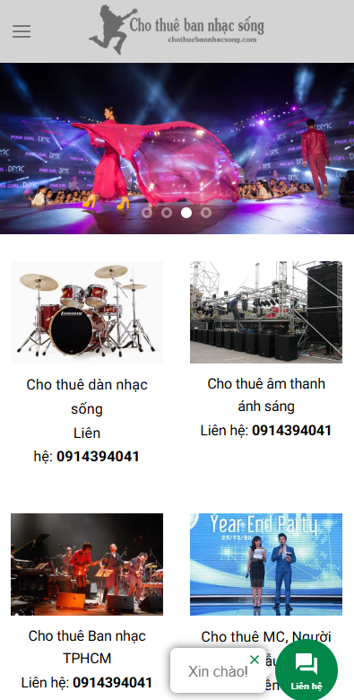 cho thue ban nhac song